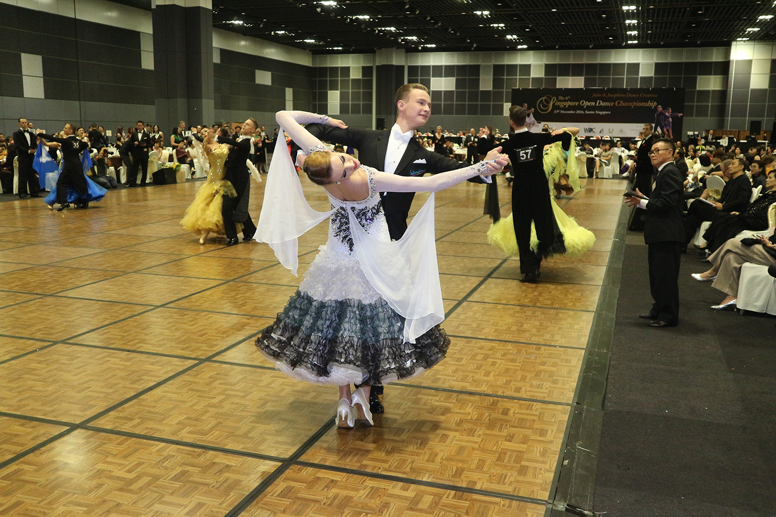 Ballroom dancers at the Singapore Open Dance Championship